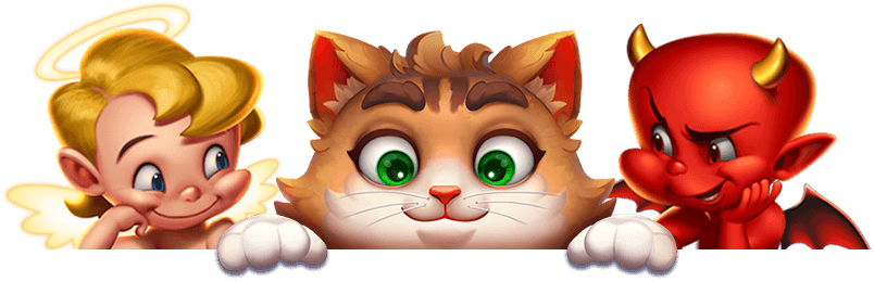 DoubleU Casino Cartoon Mascot Trio